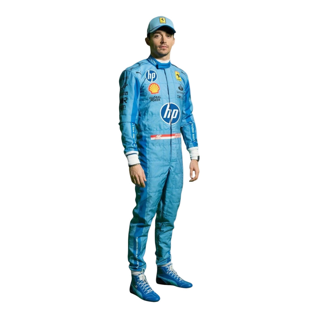 2024 Charles Leclerc HP Miami GP F1 Race Suit - Rustle Racewears