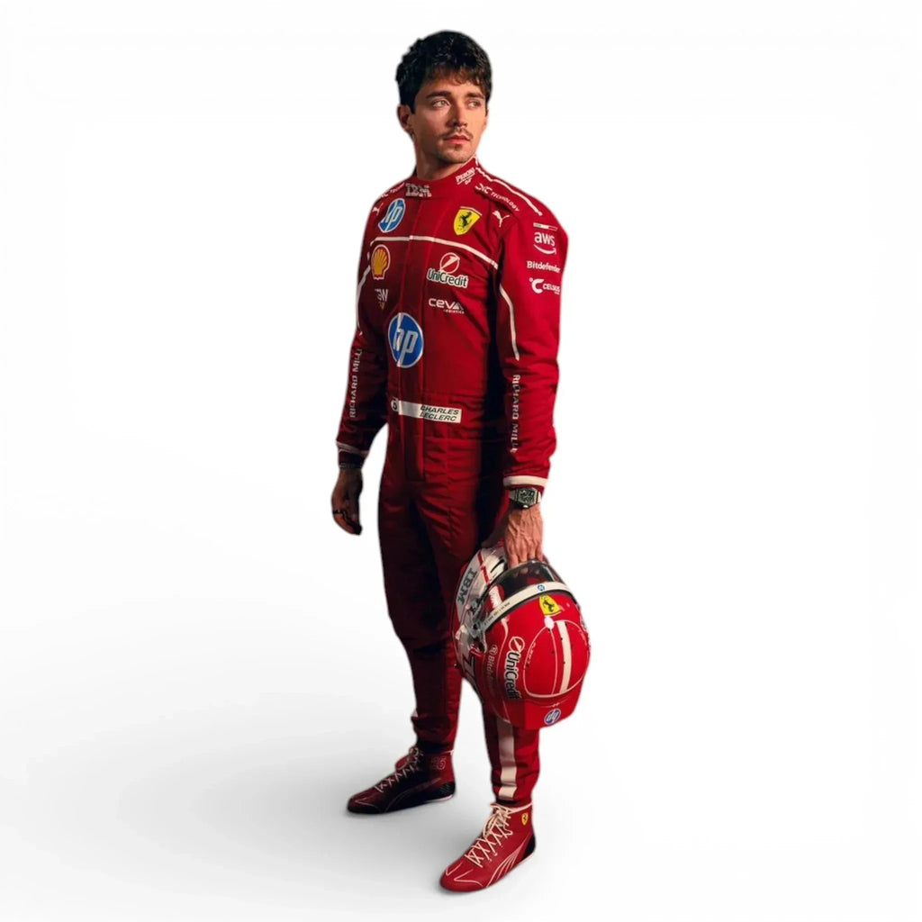 2025 Charles Leclerc Scuderia Ferrari Formula 1 F1 Race Suit - Rustle Racegear
