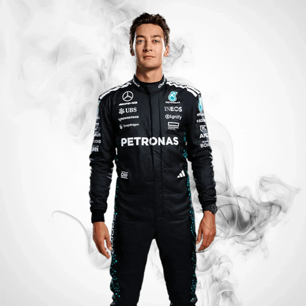 2025 Mercedes F1 Driver Costumes | George Russell & Kimi Antonelli - Rustle Racegear