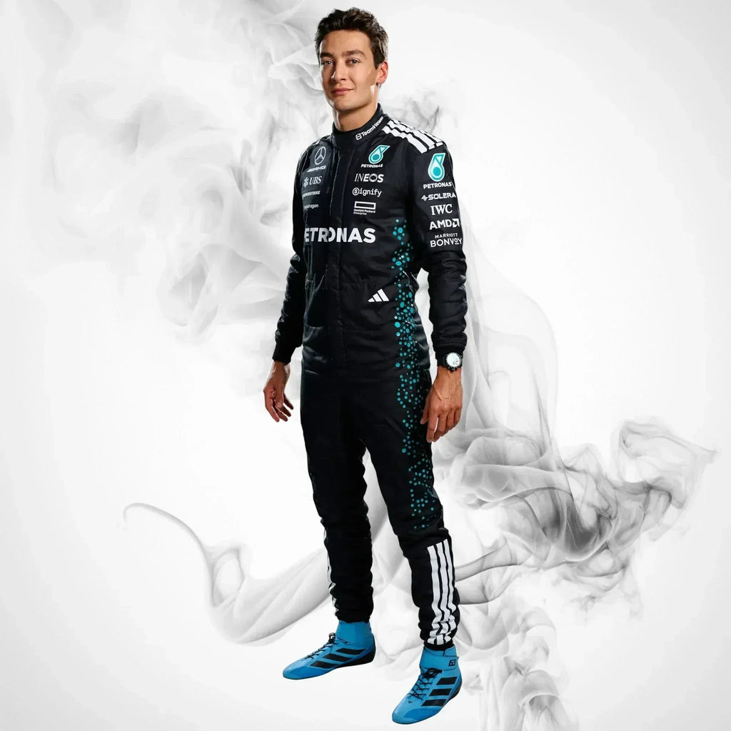 2025 Mercedes F1 Driver Costumes | George Russell & Kimi Antonelli - Rustle Racegear