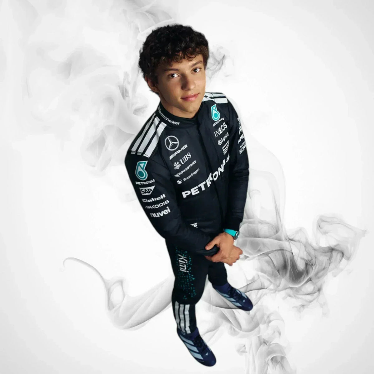 2025 Mercedes F1 Driver Costumes | George Russell & Kimi Antonelli - Rustle Racegear