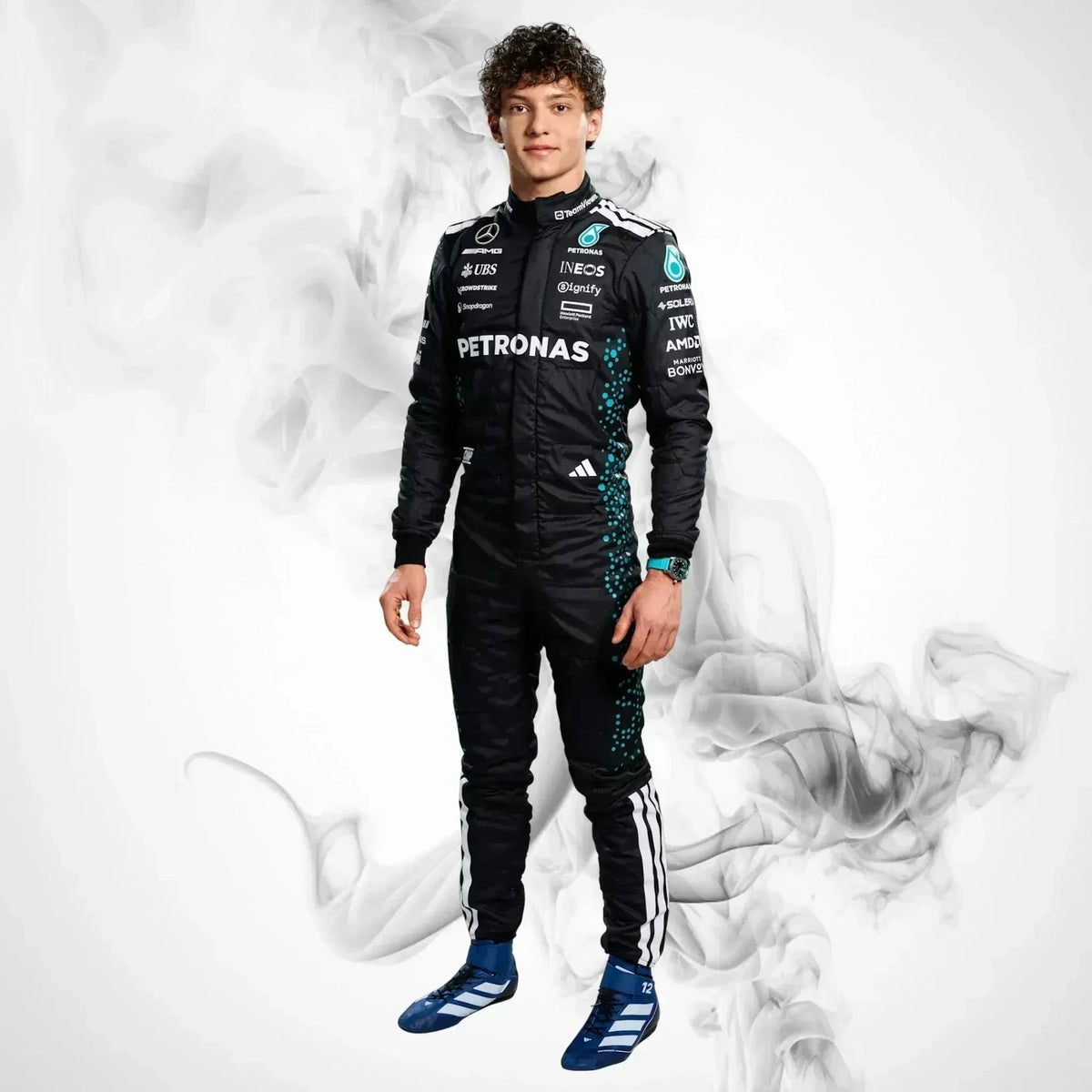 2025 Mercedes F1 Driver Costumes | George Russell & Kimi Antonelli - Rustle Racegear