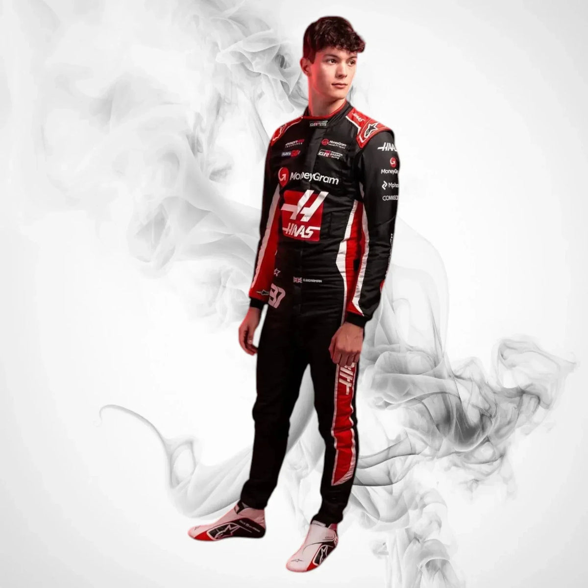2025 Oliver Bearman Haas F1 Team Race Suit Replica - Rustle Racegear