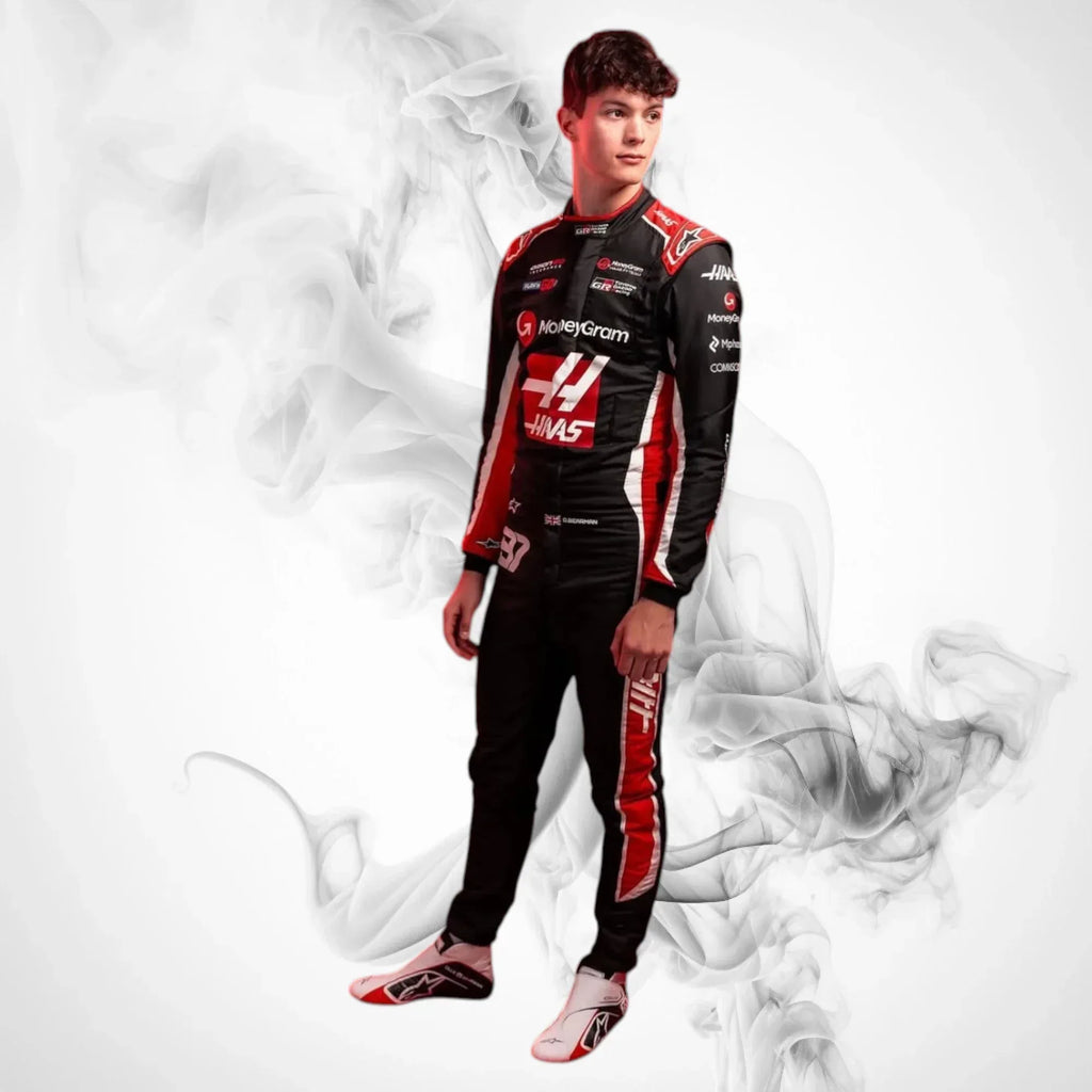 2025 Oliver Bearman Haas F1 Team Race Suit Replica - Rustle Racegear