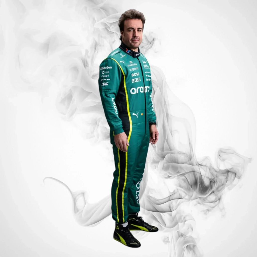 2026 Fernando Alonso Aston Martin F1 Racing Replica Jumpsuit - Rustle Racegear