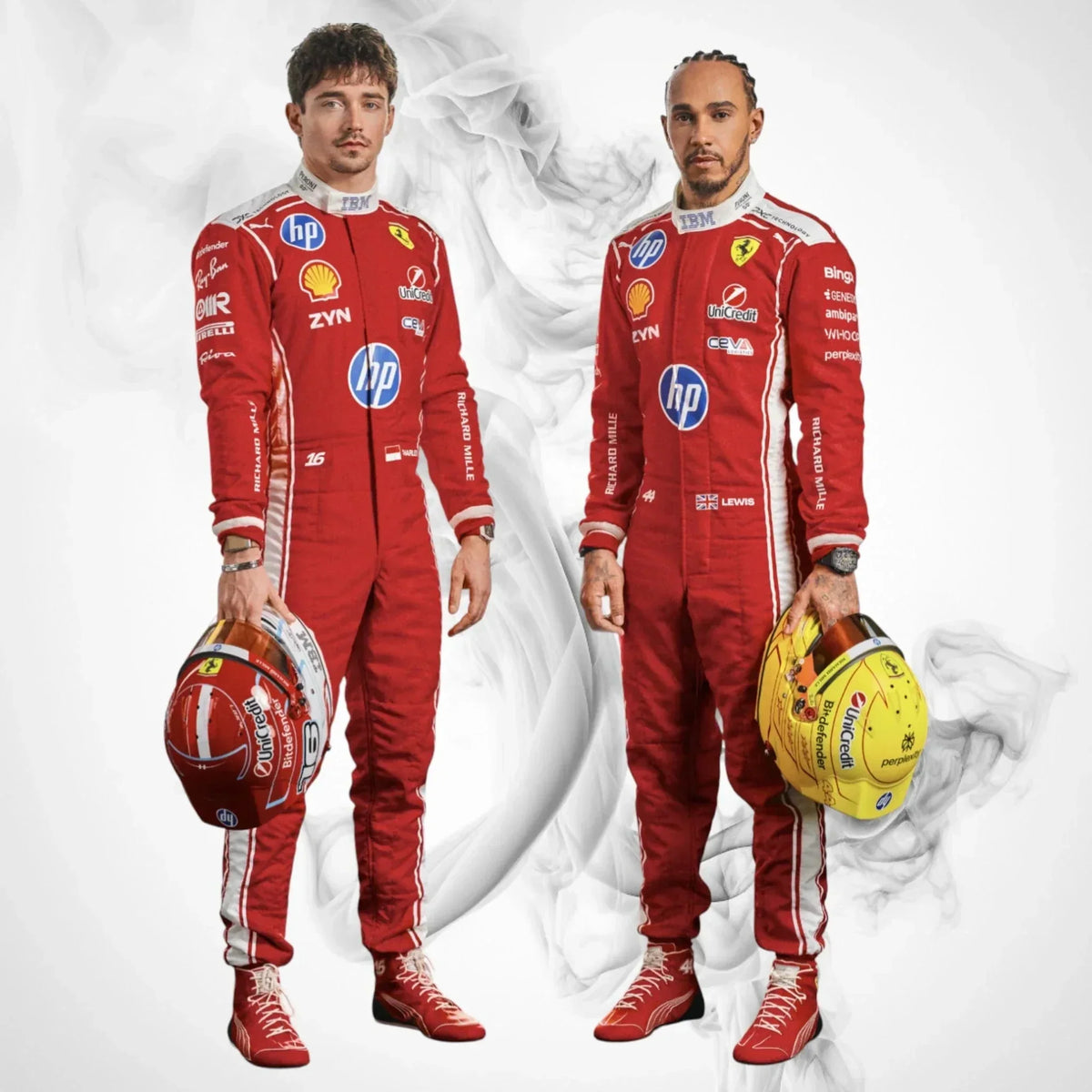 2026 Scuderia Ferrari HP Formula 1 Drivers Racing Replica Costumes - Rustle Racegear