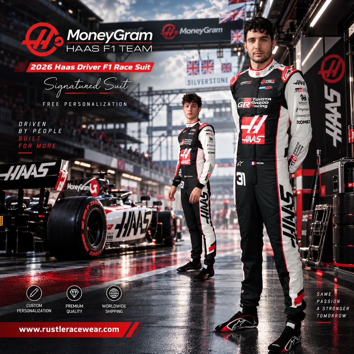 2026 Haas F1 Racing Suit Replica | Esteban Ocon & Oliver Bearman