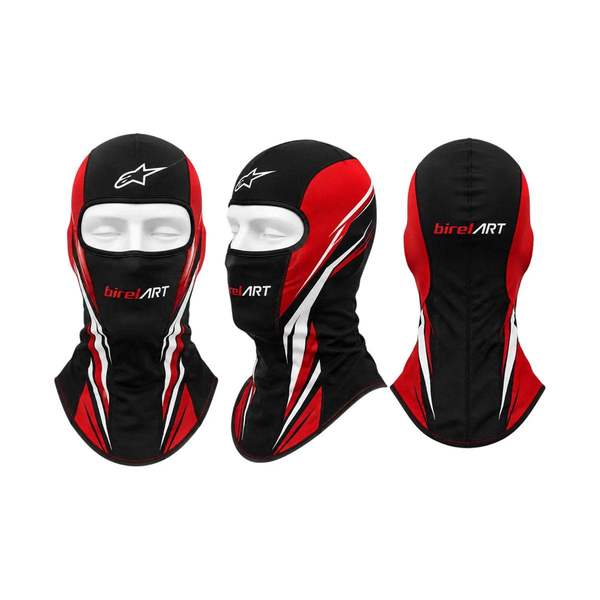 Birel ART Balaclava – Black & Red - Rustle Racewear