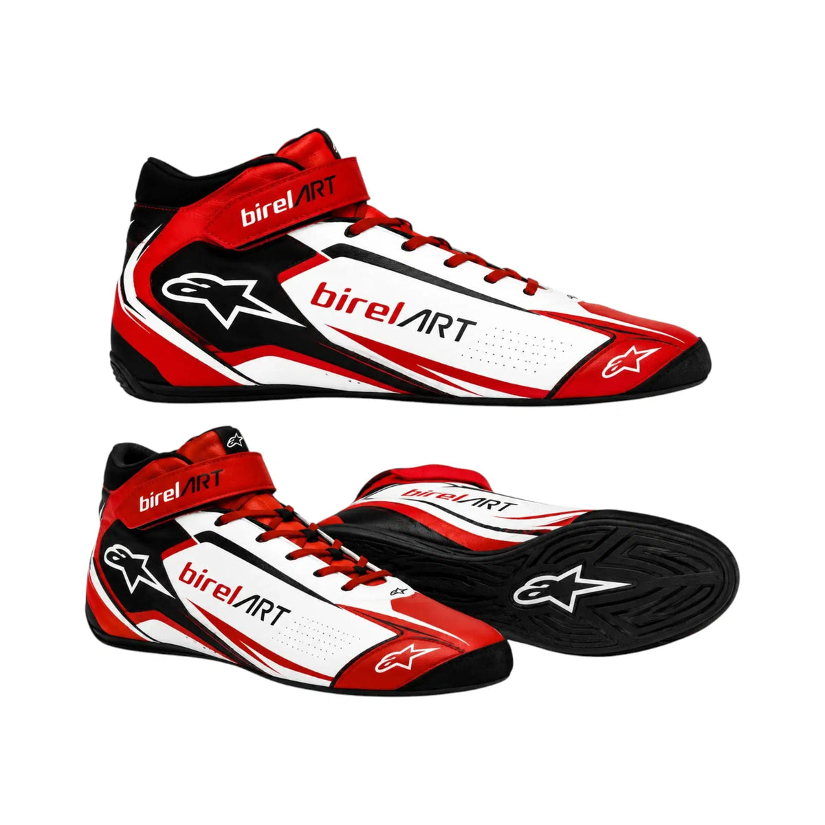 Birel ART Karting Shoes – Red, White & Black - Rustle Racewear