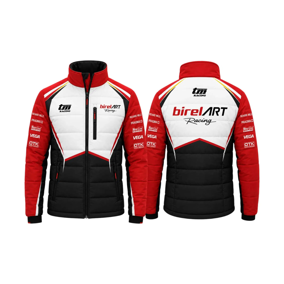 Birel ART Puffer Jacket – Red & Black - Rustle Racewear
