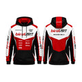 Birel ART Pullover Hoodie – Red, White & Black - Rustle Racewear