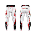 Birel ART Racing Base Layer Pants – White & Red - Rustle Racewear