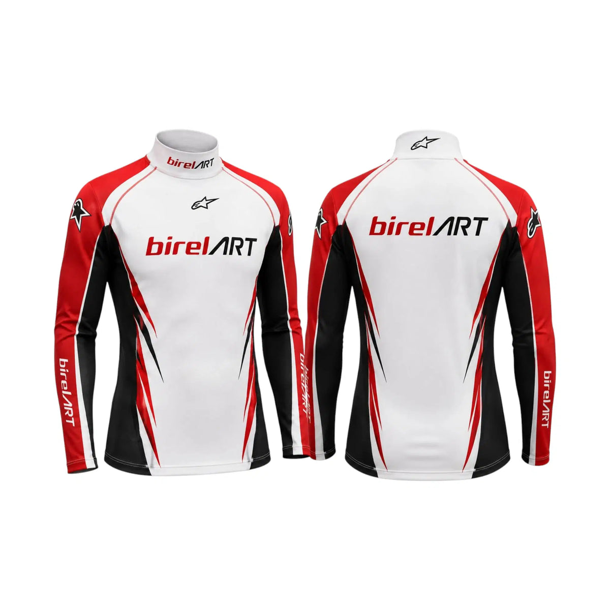 Birel ART Racing Base Layer Top – White & Red - Rustle Racewear
