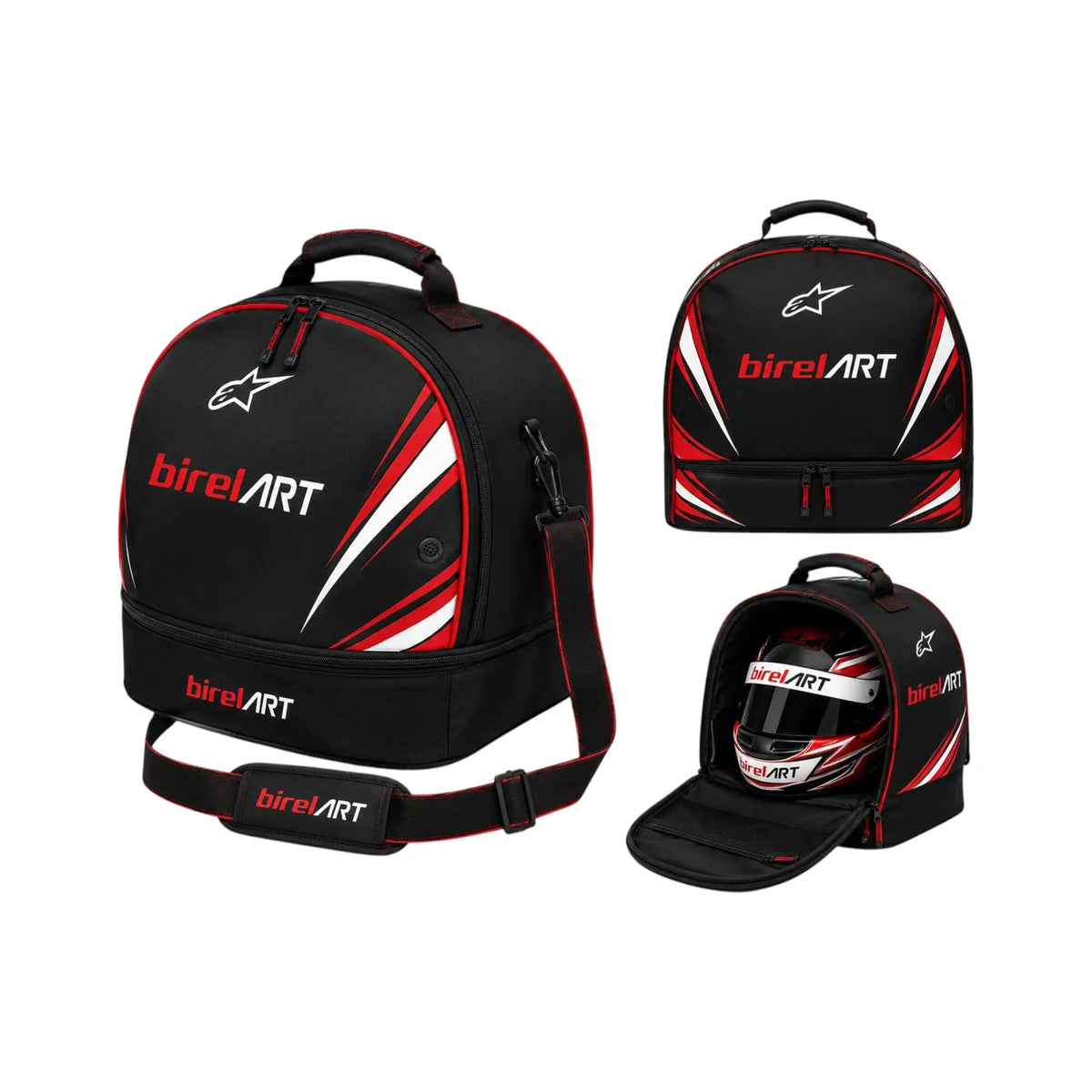 Birel ART Racing Helmet Backpack – Black & Red - Rustle Racewear