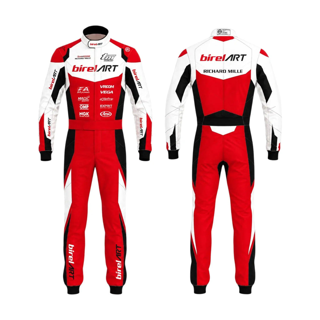 Birel ART Team Kart Racing Suit – Red & White - Rustle Racewear