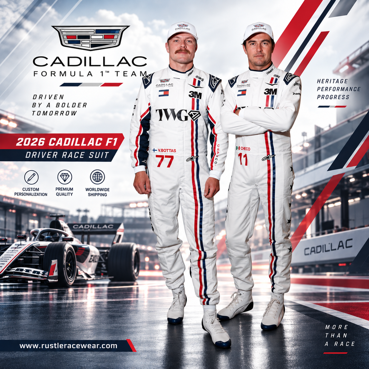 NEW 2026 Cadillac Replica F1 Team Race Suits