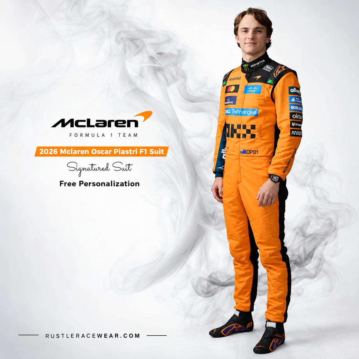 Oscar Piastri 2026 McLaren F1 Racing Jumpsuit Replica