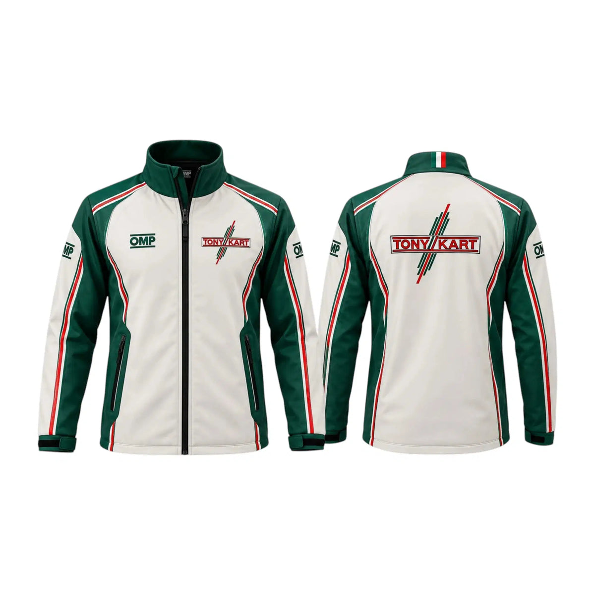 Tony Kart Green & White Softshell Jacket - Rustle Racewear