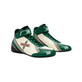 Tony Kart OMP Racing Shoes – Green & Ivory Italian Stripe - Rustle Racewear