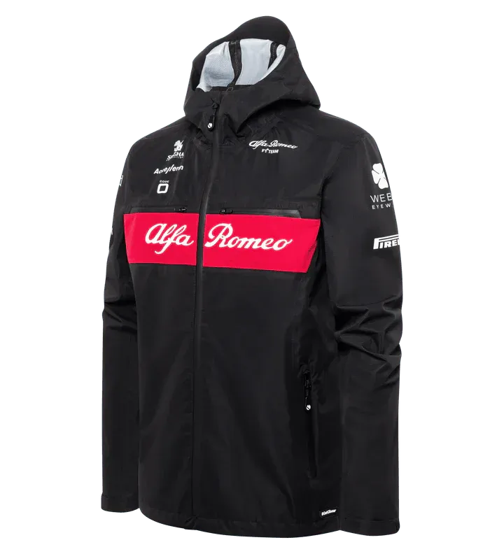 Alfa Romeo Racing F1 2023 Team Rain Jacket - Black - Rustle Racewears