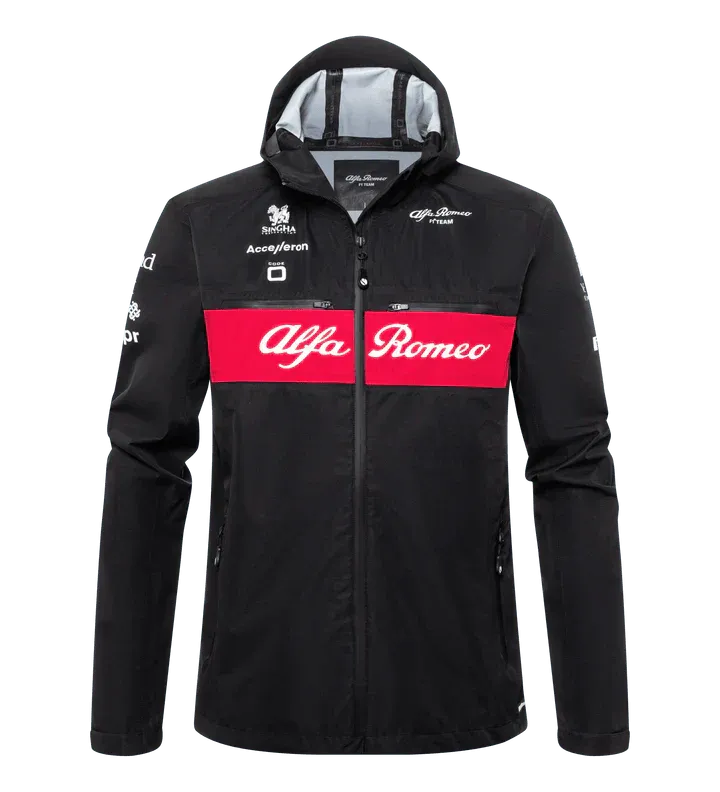 Alfa Romeo Racing F1 2023 Team Rain Jacket - Black - Rustle Racewears