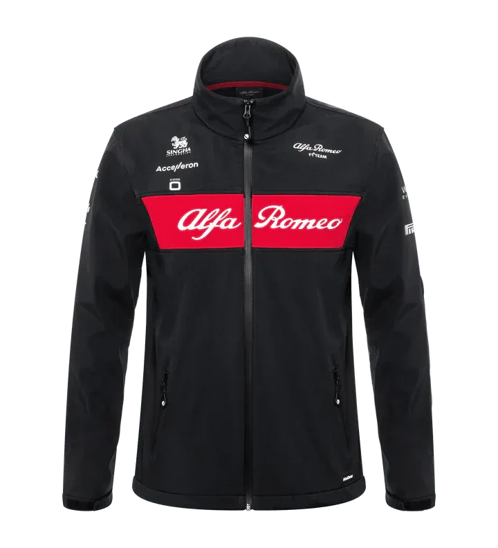 Alfa Romeo Racing F1 2023 Women's Team Softshell Jacket - Black - Rustle Racewears