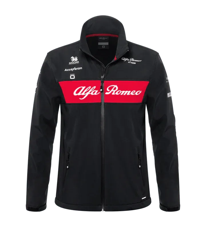 Alfa Romeo Racing F1 2023 Women's Team Softshell Jacket - Black - Rustle Racewears