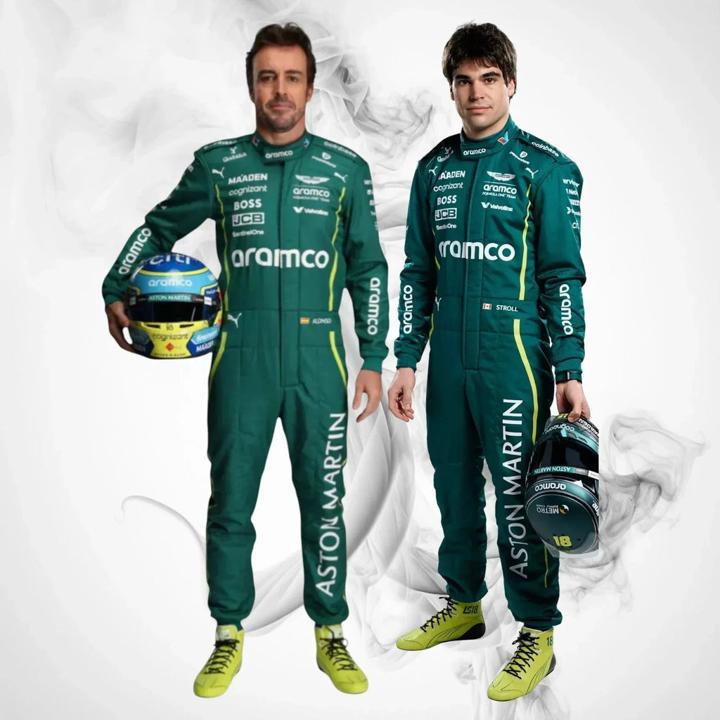 Aston Martin 2025 F1 Racing Team Suit | Fernando Alonso, Lance Stroll - Rustle Racegear
