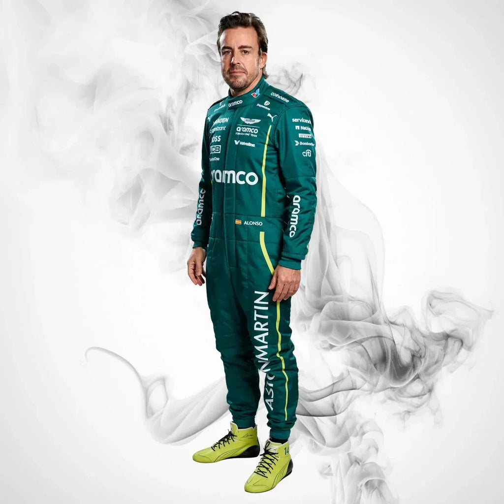 Aston Martin 2025 F1 Racing Team Suit | Fernando Alonso, Lance Stroll - Rustle Racegear