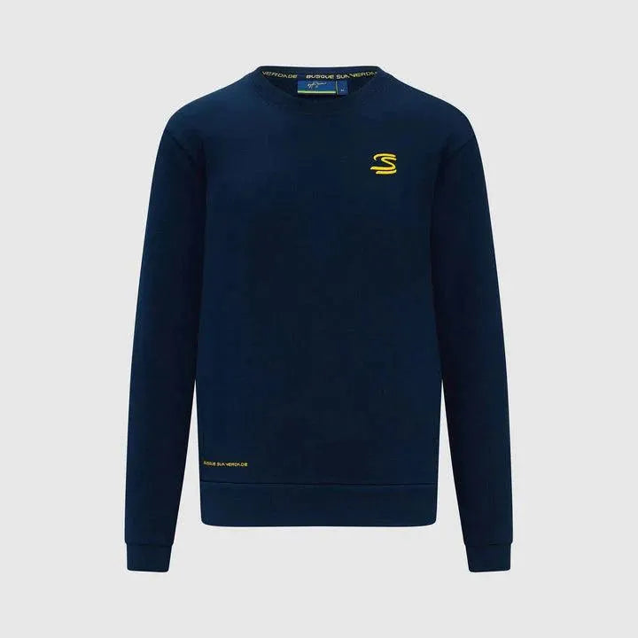 Ayrton Senna Crew Sweater - Blue - Rustle Racewears