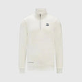 Ayrton Senna Seasonal 1/4 Zip Sweater - White - Rustle Racewears