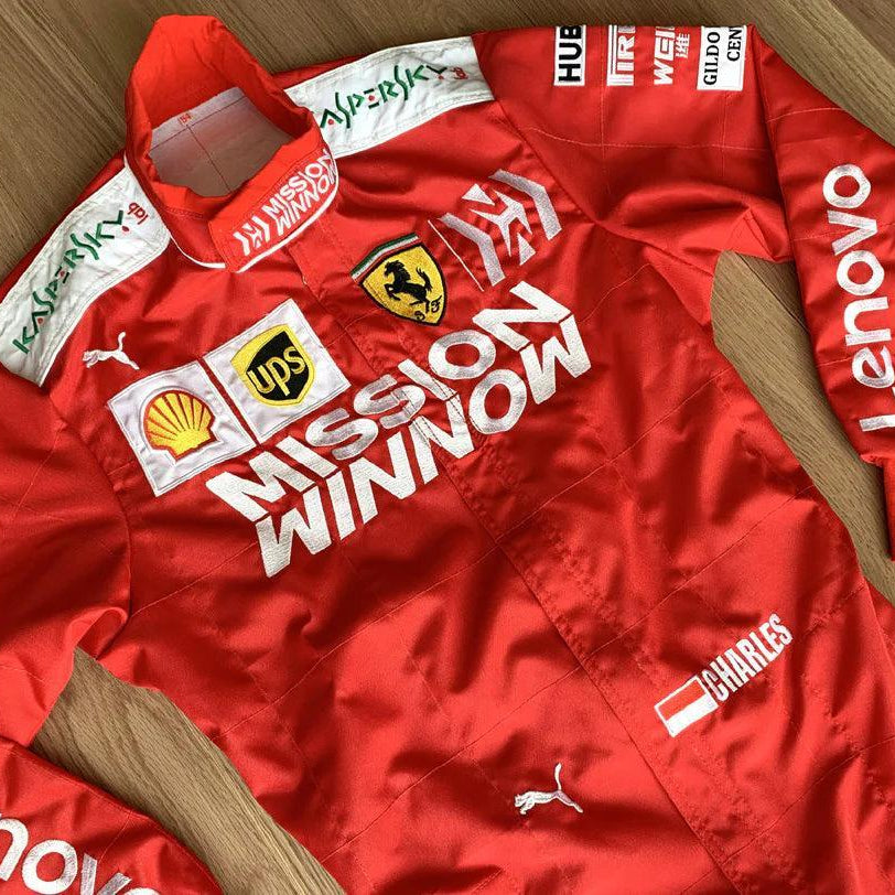 Charles Leclerc 2019 Mission Winnow F1 Replica Racing Suit - Rustle Racewears