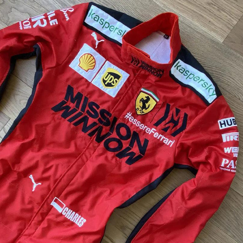 Charles Leclerc 2020 Ferrari Mission Winnow Replica Racing Suit - Rustle Racewears