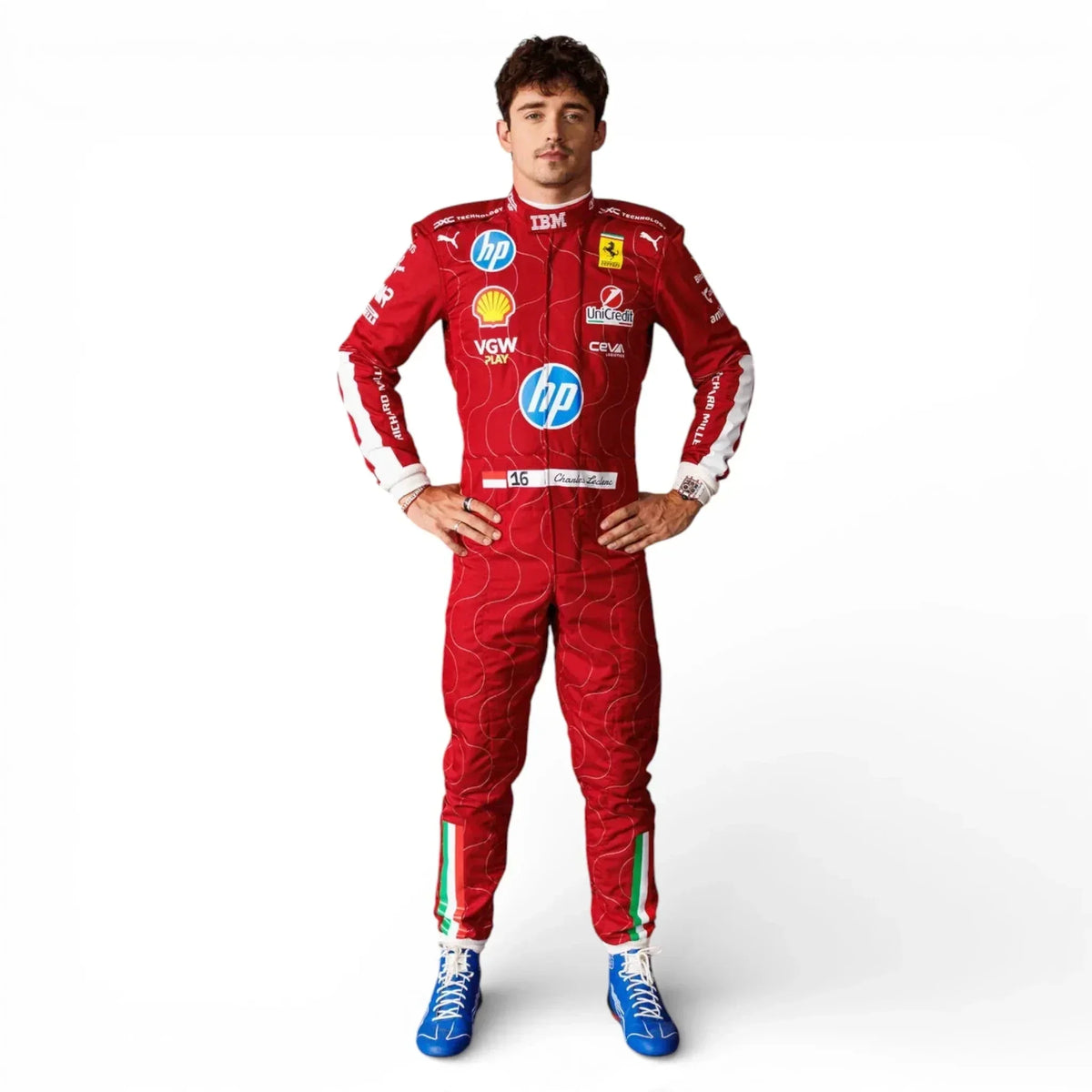 Charles Leclerc Ferrari HP Monza 2025 F1 Race Suit - Rustle Racegear