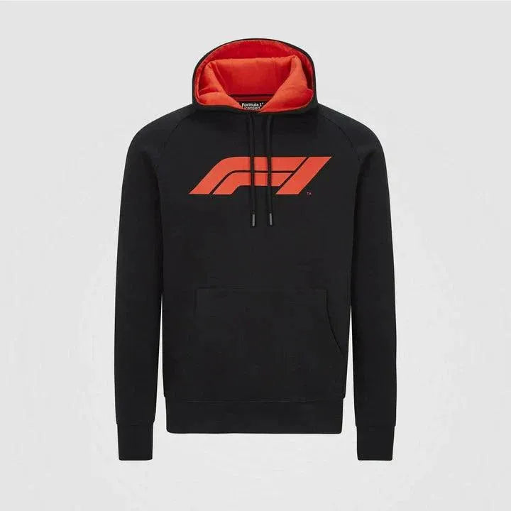 Formula 1 Tech Collection F1 Men's Large Logo Hooded Sweatshirt Black/Gray/Red - Rustle Racewears