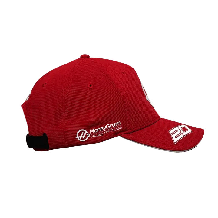 Haas Racing F1 2023 Kevin Magnussen Team Baseball Hat - Red - Rustle Racewears