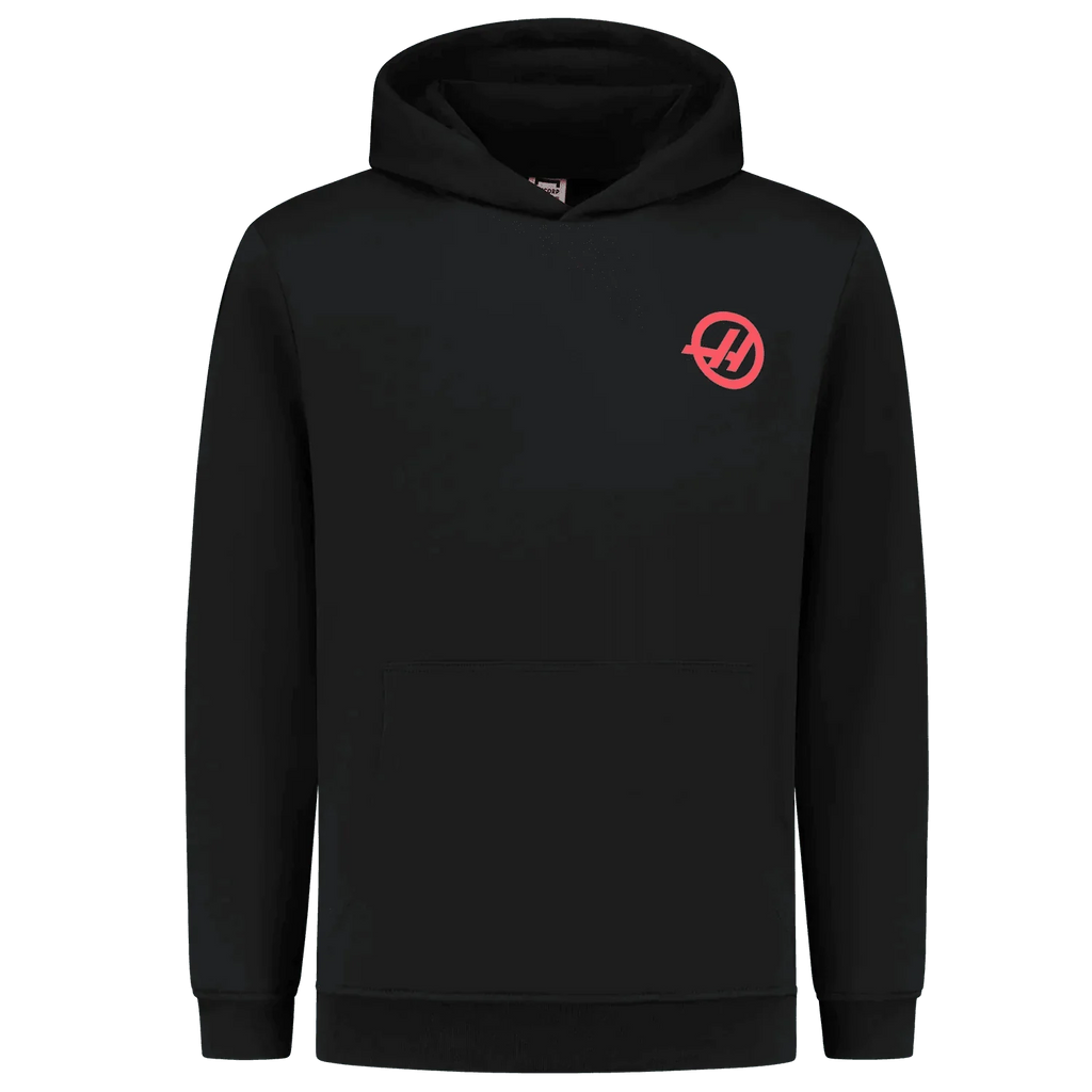 Haas Racing F1 Logo Hoodie Black - Rustle Racewears