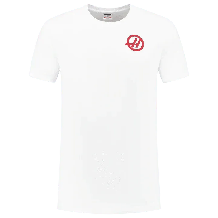 Haas Racing F1 Small Logo T-Shirt - Black/White - Rustle Racewears