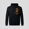 Black McLaren F1 Lando Norris Core Hoodie with orange LN4 graphic