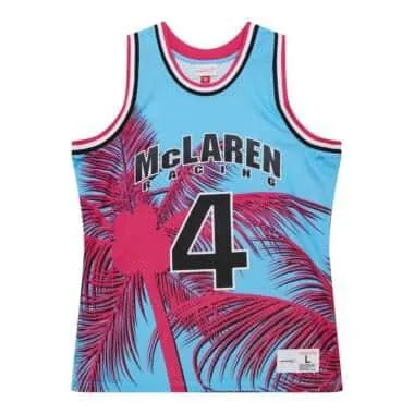 McLaren Racing F1 Special Edition Miami GP Lando Norris Mitchell & Ness Basketball Jersey - Rustle Racewears