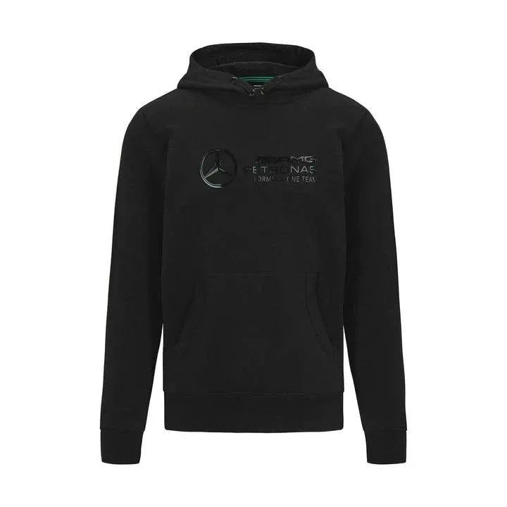 Mercedes Benz AMG Petronas F1 Unisex Stealth Large Logo Hoodie -Black - Rustle Racewears