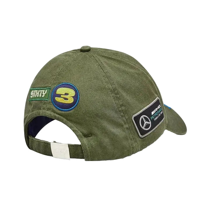 Mercedes Benz F1 Special Edition George Russell 2023 Vintage Baseball Hat-Green - Rustle Racewears