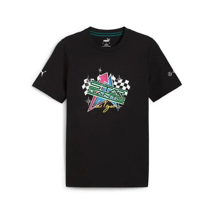 Mercedes Benz F1 Special Edition Las Vegas GP T-Shirt -Black/White - Rustle Racewears