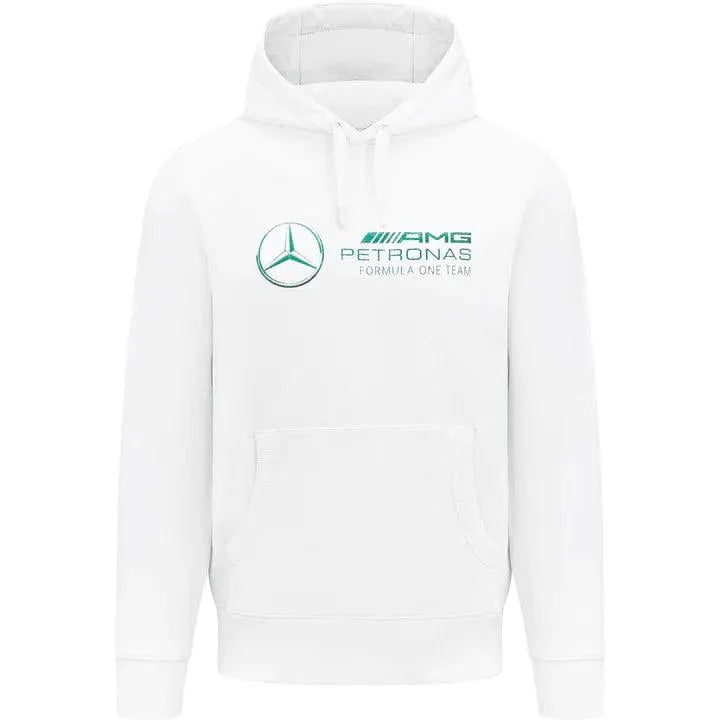 Mercedes Benz F1 Special Edition Lewis Hamilton Men's Miami GP Hoodie - White - Rustle Racewears