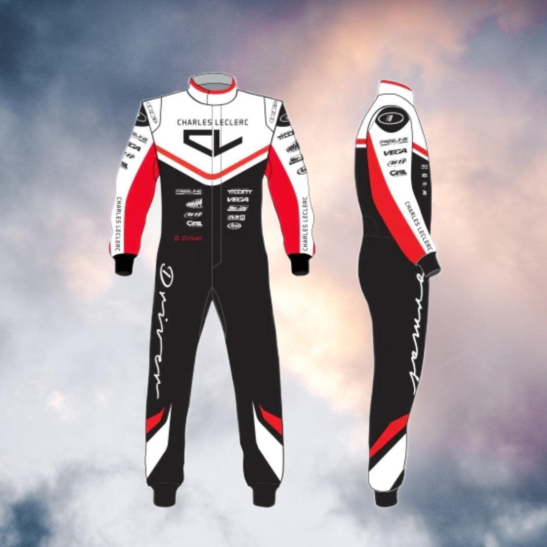 PSL Charles Leclerc 2020 Custom Driver Kart Suit - Rustle Racewears