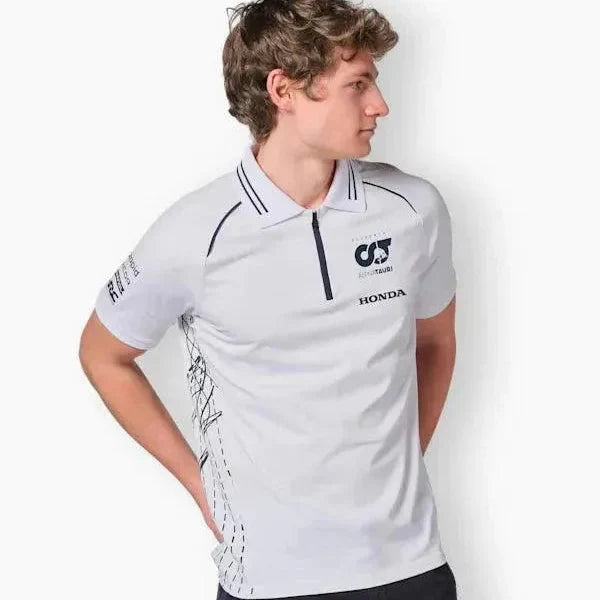 Scuderia AlphaTauri F1 2023 Men's Team Polo Shirt - Navy/White - Rustle Racewears