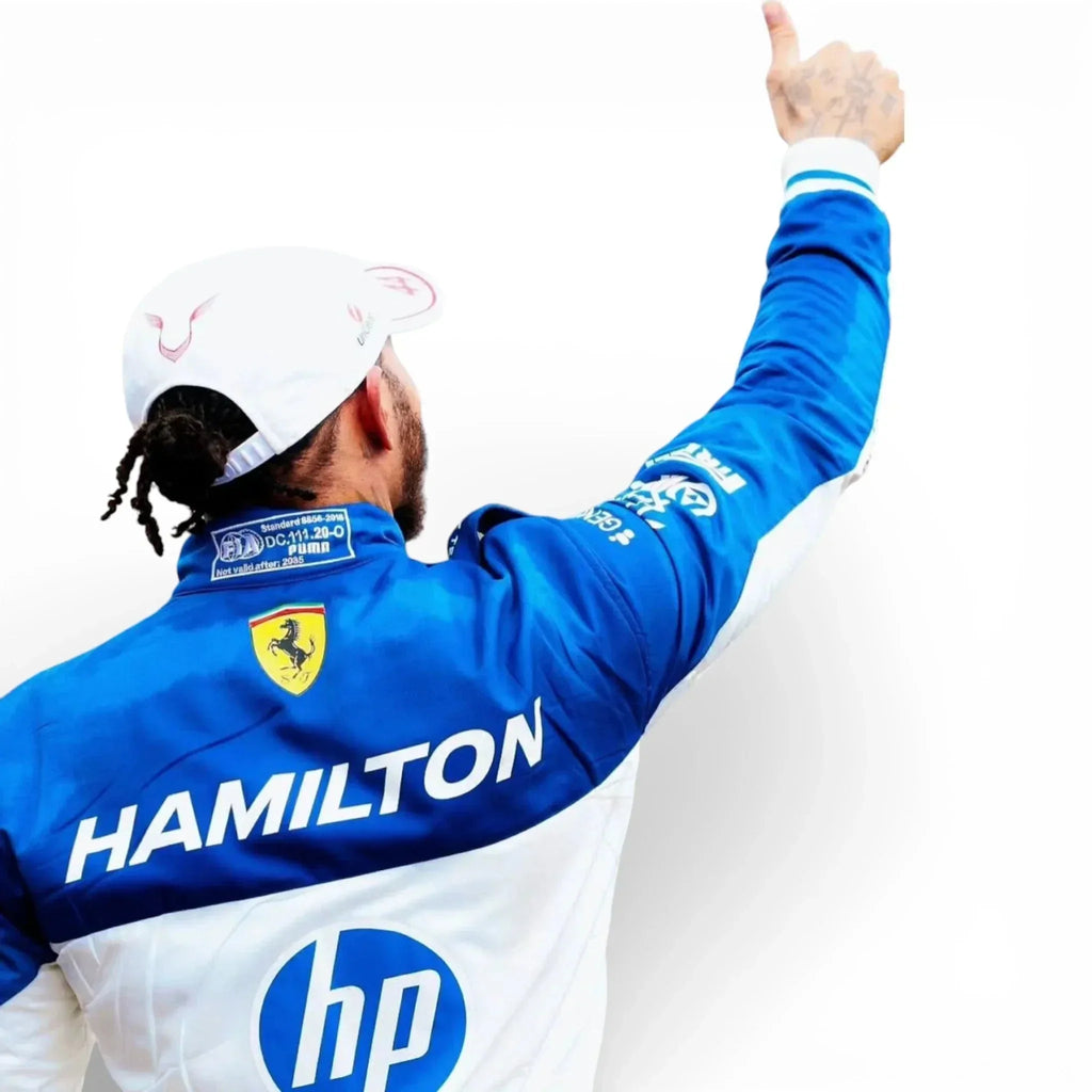 Scuderia Ferrari Lewis Hamilton 2025 Miami GP F1 Race Suit - Rustle Racegear