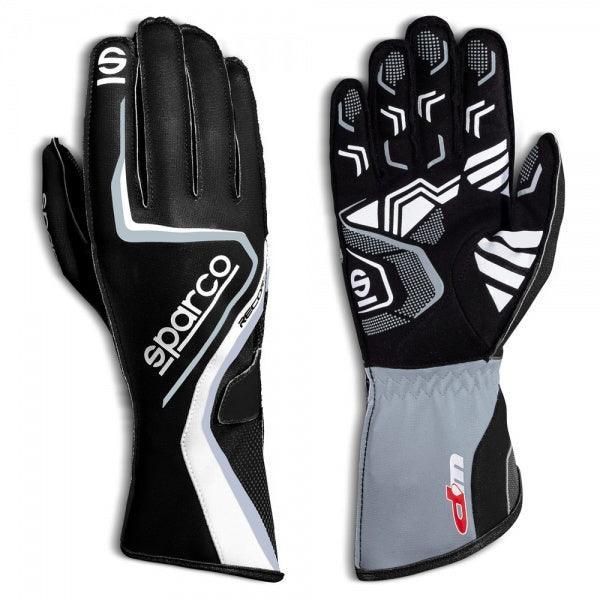 Sparco Record WP karting racing gloves in black and grey