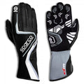 Sparco Record WP karting racing gloves in black and grey