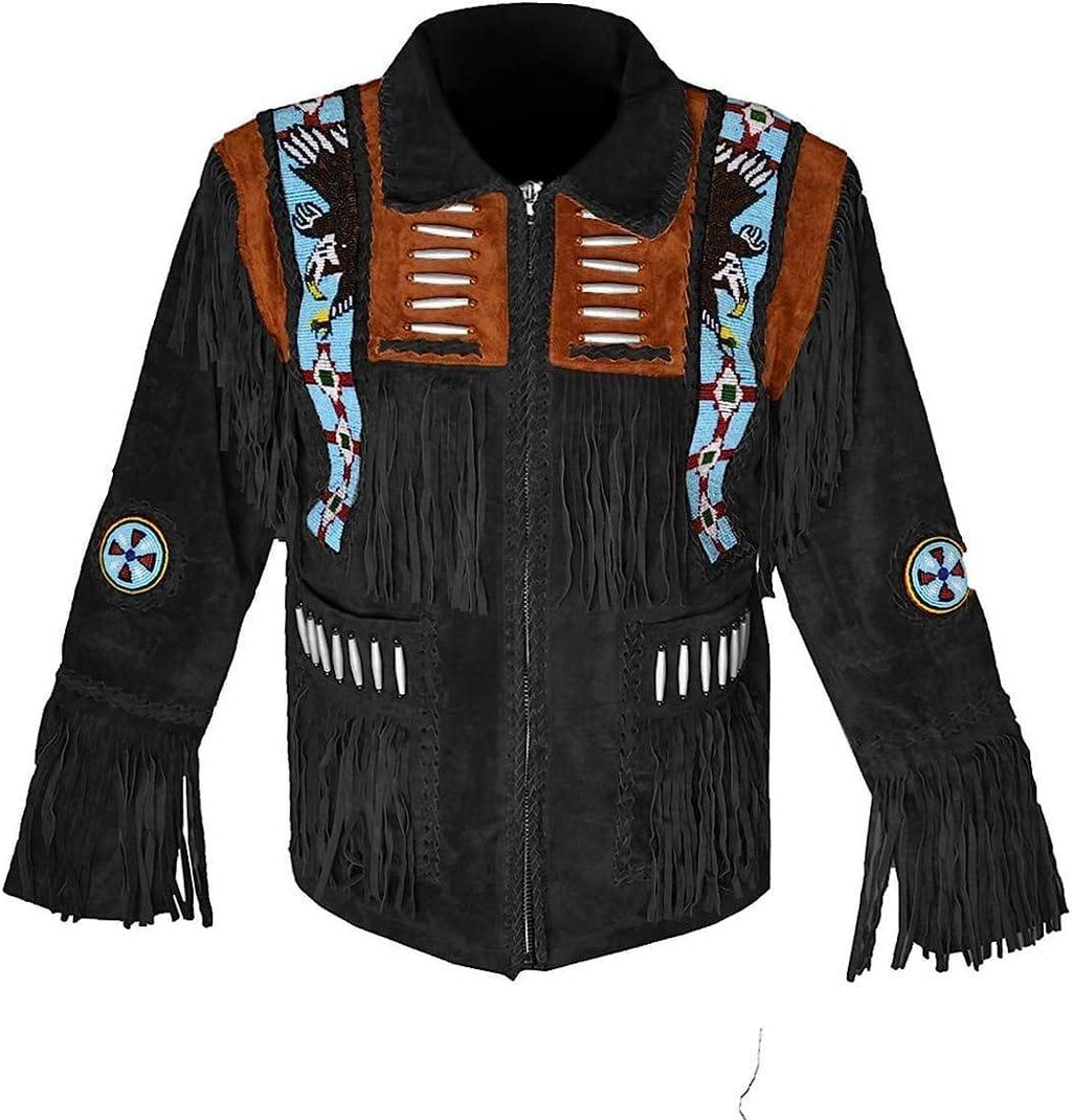 Western Fringe Jacket Suede Leather - Rustle Racewears